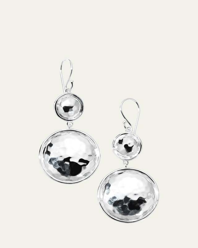 925 Classico Medium Hammered Snowman Earrings